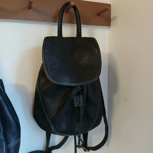 COACH Black Leather Backpack